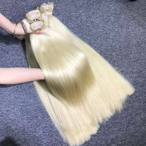 Meilleure vente pour Holiday Spring VQ Hair Vietnam Factory 100% perruques en cheveux humains de style droit avec des couleurs blondes - Product Image 4