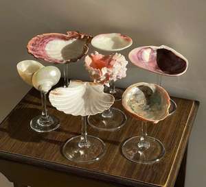Verres à vin en coquillages naturels polis, étanches, marque privée, pour yachts et complexes hôteliers de luxe, fabricant vietnamien - Product Image 2