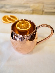 Tazas Moscow Mule de Metal, Taza de Cobre con Asa de Latón, Taza de Cobre Puro con Revestimiento de Vidrio, Tazas de Cobre Martillado - Product Image 3