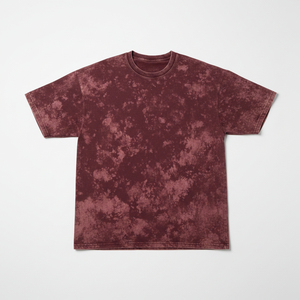 Custom Vintage Acid Wash <b>Maroon</b> T-Shirt| Heavyweight Mineral Wash Men Oversized Streetwear Tee| Drop Shoulder Cotton Plain <b>Top</b> - Product Image 3