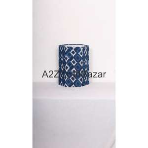 Cubo de Basura Plegable Hexagonal Abierto de Cartón y Tela de Algodón con Diseños Decorativos Elegantes para Uso en Interiores/Exteriores - Product Image 1