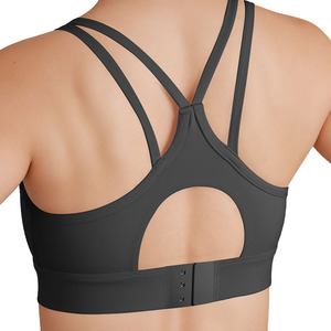 Soutien-gorge de sport sans couture pour femme, grande taille, léger, maintien élevé, logo personnalisé sur le devant, couleur unie, anti-transpiration - Product Image 6