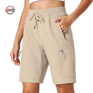 Nouveau design, shorts cargo pour femmes, taille mi-haute, élastiques, coupe régulière, poches, couleurs personnalisées, séchage rapide, fabrication sur mesure OEM - Product Image 6