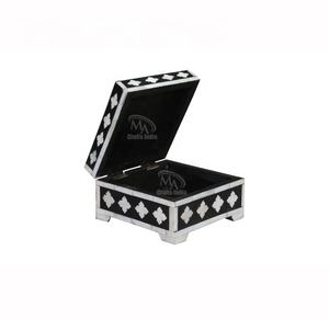 High Quality Handmade Mother of Pearl Inlay Wood Jewelry Box Latest Amazing Gift with Unique Bon Design Hand Carved - Product Image 2