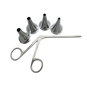 Ensemble de 4 pièces : Spéculums auriculaires ORL et pinces micro-alligator, instruments chirurgicaux nasaux de 3 pouces, qualité allemande - Product Image 1