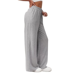 Pantalon évasé en molleton de coton pour femme, idéal pour l'hiver et le jogging, coupe ample personnalisée avec devant plat, vente en gros sur mesure – Meilleures ventes - Product Image 3