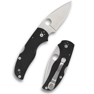 Couteaux pliants professionnels en acier inoxydable avec manche ergonomique noir, lame large et tranchante, trou d'ouverture au pouce et durabilité accrue - Product Image 2