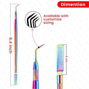 Oferta de Fábrica: Cepillo de Acero Inoxidable para Permanente de Pestañas, Accesorios para Lifting y Separación de Pestañas, Herramientas de Salón para Extensiones de Pestañas - Product Image 3