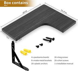 Étagères murales en bois durables pour le rangement à domicile, étagères murales décoratives, décoration intérieure, salon, armoire, salle de bain, cuisine - Product Image 3