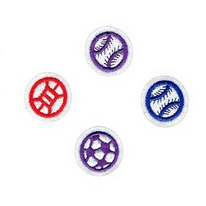 แผ่นปะติดเสื้อผ้าแบบรีดติดลายปัก  รักษ์โลก สำหรับกีฬา ฟุตบอล วอลเลย์บอล แบดมินตัน กระเป๋า ผ้า หมวก ทำจากผ้า PVC หลักๆ ทำจากผ้าสักหลาดไม่ทอ - Product Image 3