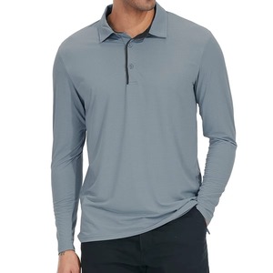 Camisas de Golf Personalizadas con Logotipo para Hombre, de Manga Larga, a Rayas, Tejidas, Transpirables, Casuales, Tallas Grandes, al por Mayor - Product Image 6