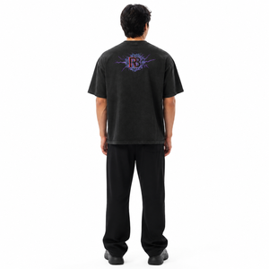 Camiseta Cyberpunk Puff de Algodón Grueso de 260 GSM para Hombre, Estilo Vintage Lavado, Hombros Caídos, Oversize, con Gráficos, Streetwear - Product Image 2