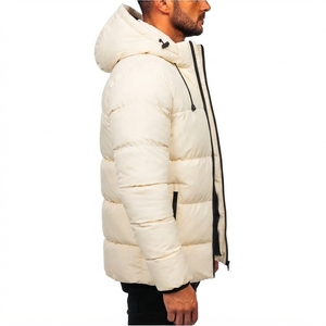 Custom Men Hooded Puffer Jacket <b>Winter</b> <b>Quilted</b> Warm Outdoor Casual Coat Lightweight Insulated Apparel - Product Image 3