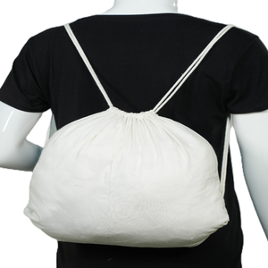 Sac à dos en coton réutilisable et écologique pour homme, imperméable, séchage rapide, avec cordon de serrage, logo personnalisable, capacité 23L, idéal pour la plage et le sport - Product Image 1