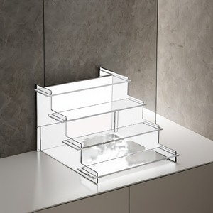 Columna de Exhibición Acrílica Moderna y Ecológica de Tres Niveles – Soporte de Almacenamiento para Perfumes y Cupcakes, Estante Transparente - Product Image 2