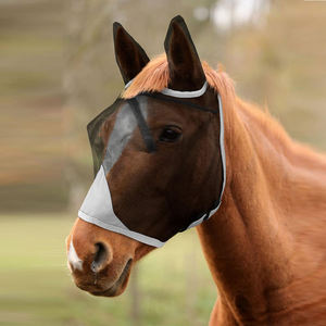 Masque anti-mouches pour chevaux en maille extensible et respirante avec protection UV pour les oreilles et les yeux - Product Image 1