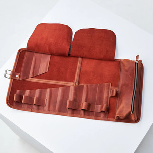 Wholesale handmade leather <b>tool</b> <b>rolls</b> organizer bags OEM supplier custom branding export quality portable storage for sale - Product Image 4