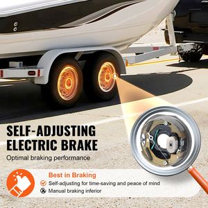 5 sobre 4.5 pulgadas B.C. Kits de tambor de eje de remolque eléctricos de 10 x 2-1/4 pulgadas con conjunto de frenos de camión de eje autoajustable de 3500 lb - Product Image 2