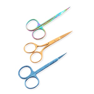 Best Selling Stainless Steel For Precise Facial Beauty Product Private Label Plasma Blue Color Cuticle Scissors - Product Image 2