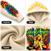 Hoodie Pria Kualitas Tinggi 400GSM Bahan Katun Campuran, Penjualan Online, Model Klasik