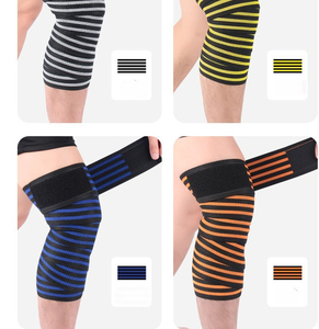 Genouillères de sport unisexes en coton avec logo personnalisé, respirantes, élastiques, de compression, pour la musculation et le powerlifting - Product Image 3