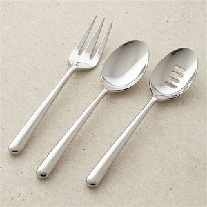 Juego de cubiertos multiusos de acero inoxidable para mesa de comedor, duradero, resistente al óxido, moderno, elegante, con acabado pulido. - Product Image 1