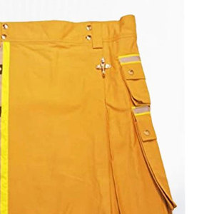 Kilt d'Utilisation Traditionnel Écossais pour Pompiers de Qualité Supérieure Fait Main ORANGE - Product Image 3