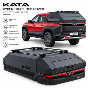 KATA Cyber Truck <b>Bed</b> Cover <b>for</b> VinFast Wild Aluminum Alloy Roof Rack No Drill Installation Waterproof - Product Image 4