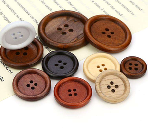 Botones de Madera de 9MM-38MM con Cuatro Agujeros, Botones Redondos para Tejer, para Camisas, Abrigos, Manualidades Naturales, Suministro de Fabricantes - Product Image 3