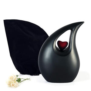 Royal Aluminum Tear Drop Cremation <b>Keepsake</b> Urn <b>Memorial</b> Tribute Holder Designed With Durable Elegant Secure Lid Closure - Product Image 2