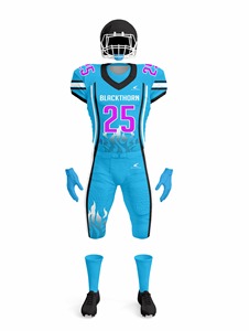 Sublimation Transfer Print American Football Uniform Bundle Pack <b>Compression</b> Top Headgear Gloves <b>Bags</b> 100% Polyester - Product Image 5