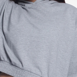2026 <b>Top</b> Quality Product Women Hoodies And Trouser Set, In Gray Color Fitness Wear Ladies Gym <b>Crop</b> Tracksuits - Product Image 6