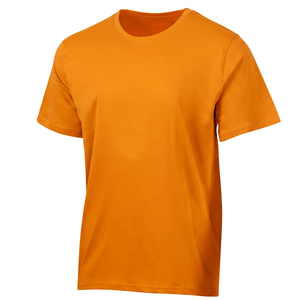 T-shirt en jersey de coton tricoté uni blanc à manches courtes et col rond pour homme, coupe ajustée, avec logo frontal, 260g - Product Image 6