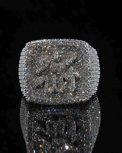 Bague en argent sterling 925 avec diamant Moissanite pour homme, style Hip Hop, luxe, look glacé, pierres brillantes étincelantes pour les soirées - Product Image 2