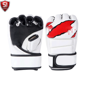 Guantes de Entrenamiento Unisex de Medio Dedo de PU de SUMROOS INDUSTRY, Cierre Ajustable con Gancho y Bucle, para MMA, Boxeo, Artes Marciales, Personalizables, Digitales - Product Image 1