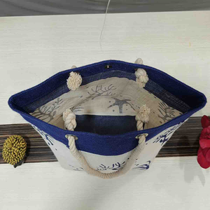 Bolsa de Compra de Yute Teñida Ecológica con Impresión Personalizada, Asa de Cinta de Polipropileno Acolchada de Algodón, Patrón de Letras - Precio Incluido - Product Image 3