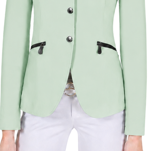 Chaqueta Ecuestre Verde Salvia para Mujer, Corte Entallado, Blazer para Montar a Caballo, Chaqueta Profesional para Competición Ecuestre, Personalizable, OEM, Venta al Por Mayor - Product Image 5