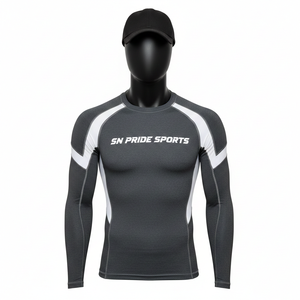 Personaliza Tu Propia Camiseta de Manga Larga para MMA - Color y Logotipo Personalizados, Tallas Grandes, Impresión por Sublimación, Unisex - Product Image 1