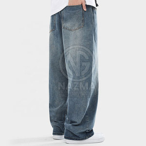 Vente en gros, faible MOQ, sur mesure, pantalon en jean décontracté léger à taille mi-haute et coupe ample pour hommes, haute qualité, dernier design - Product Image 3