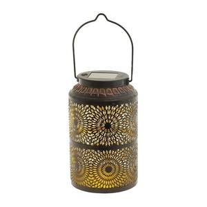 <b>Gold</b> Brass <b>Lantern</b> With Leaf Cutouts Portable Home Decoration Candle Holder Indoor Outdoor Use For Votive Decoration Home party - Product Image 4