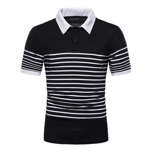 Polo coupe décontractée Design assorti Polo léger en tissu de coton à col rabattable OEM/ODM Vêtements décontractés Polos pour hommes - Product Image 1