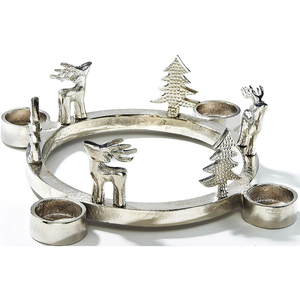 Wholesale Antique Gold Metal <b>Christmas</b> <b>Tree</b> Candle Holder 4 Cup Tealight Stand Holiday <b>Table</b> Centerpiece Decor Manufacturer - Product Image 5