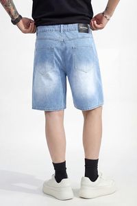 Premium 100% Cotton Breathable Summer Mid Waist Denim <b>Shorts</b> | Oversized Relaxed Fit Streetwear | Custom OEM Apparel - Product Image 2
