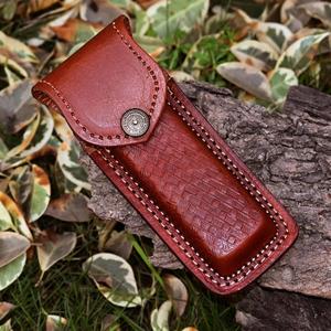 Nordic Forge Industrial Grade Damascus Steel Drop Point Folding Hunting Knife 7-Inch Black Resin Handle Leather Sheath Pocket - Product Image 5