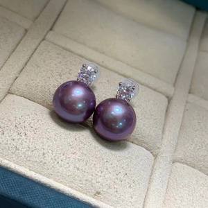 ต่างหูมุกเอ็ดดิสันน้ำจืด สีขาวขนาดใหญ่ สไตล์เรียบง่าย สง่างาม พร้อมความอเนกประสงค์ด้านแสงที่แข็งแกร่งสำหรับทุกโอกาส - Product Image 3