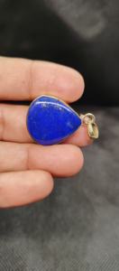 Natural Stone Geometric Pendant Necklace Quality Elegant Lapis Lazuli Bead Water Drop Necklace <b>for</b> Women <b>Couple</b> Jewelry Gift - Product Image 2