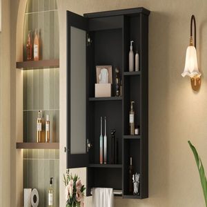 Armadietto a Specchio da Bagno 3 in 1 da 24 Pollici Montato a Parete con Ripiano Regolabile, Barra a Torre e Armadietto Portamedicinali ad Alta Definizione - Product Image 5