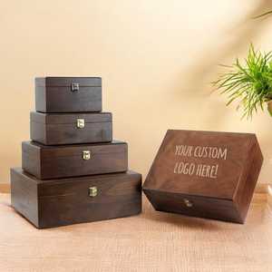 Modern Eco-Friendly Brown Wooden Rectangle <b>Lockable</b> <b>Jewelry</b> <b>Box</b> with Multifunction Design for Home Organization <b>Jewelry</b> Storage - Product Image 4
