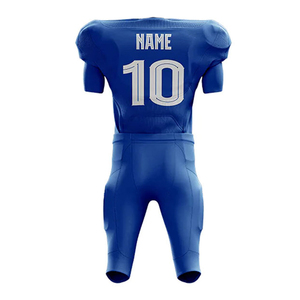 Conjunto de Jersey de Fútbol Americano Azul para Hombre, Ajustado, Manga Corta, Cuello en V Acolchado, Estampado Sublimado, Ropa Deportiva para Todas las Temporadas - Product Image 6