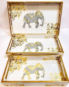 ถาดเคลือบเงาตกแต่งระดับพรีเมียม ถาดโชว์งานฝีมือสำหรับห้องนั่งเล่น โต๊ะอาหาร ห้องครัว ของตกแต่งบ้าน - Product Image 4